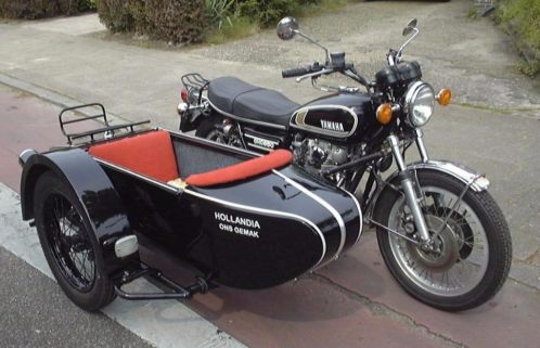 Yamaha XS 650 1976 met Hollandia zijspan