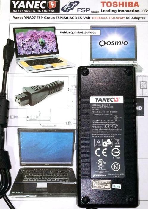 Yanec Toshiba Qosmio G45 G40 G30 G35 15V 10A 150W AC Adapter