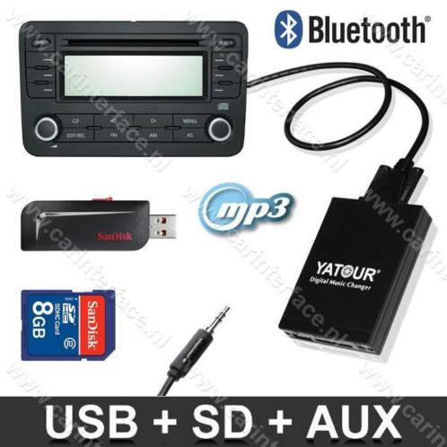 Yatour MP3 USB SD AUX Bluetooth voor af-fabriek autoradio039s