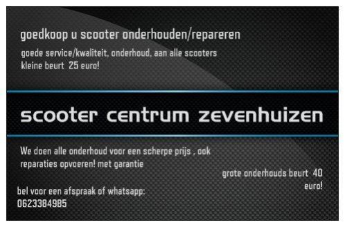 Zeer goedkoope onderhoudreparatie aan u scooter 