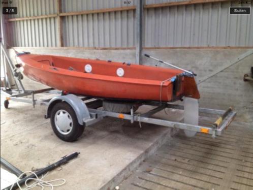 Zeilboot boot trailer met lier Flying junior 