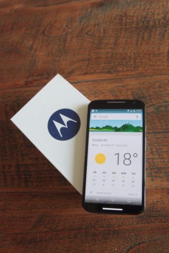 Zeldzaam Motorola X 2014  black leather 16 mnd garantie