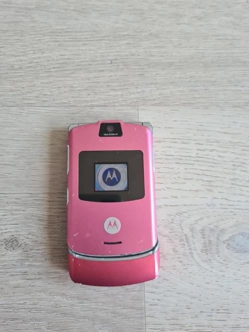 Zeldzame Motorola V3 Razr roze retro vintage gsm