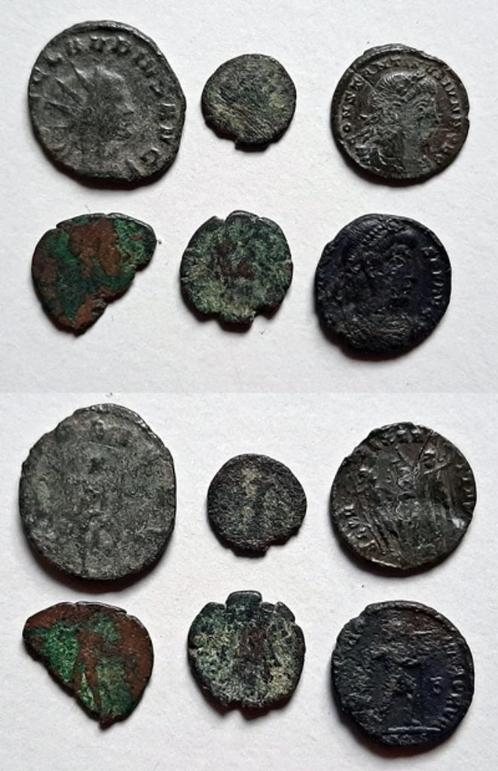 Zes Romeinse munten D1