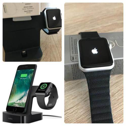 ZGAN Apple Watch S1, Belkin Powerhouse, bonnen amp garantie