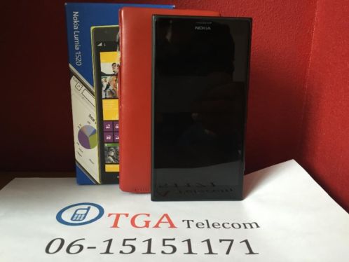 ZGAN NOKIA LUMIA 1520 ZWART  BON 12 MND GARANTIE met hoesje