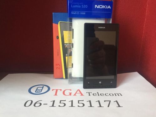 ZGAN NOKIA LUMIA 520 ZWART  hoesje  NIEUWE ACHTERKANT BON