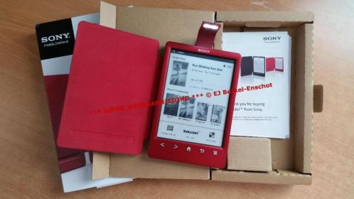 ZGAN - Rode Sony PRS-T3 E-reader Wi-Fi LED-cover  Garantie