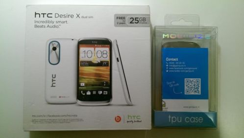ZGAN Wit HTC Desire X Dual Sim in Doos met Bon en 16G SDCard