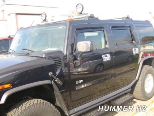 zijwindschermen pasvorm getinte raamspoilers Hummer H3 serie