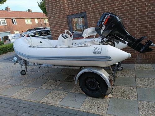 zodiac yachtline de luxe 380 en brig 330 rib met suzuki 4 pk