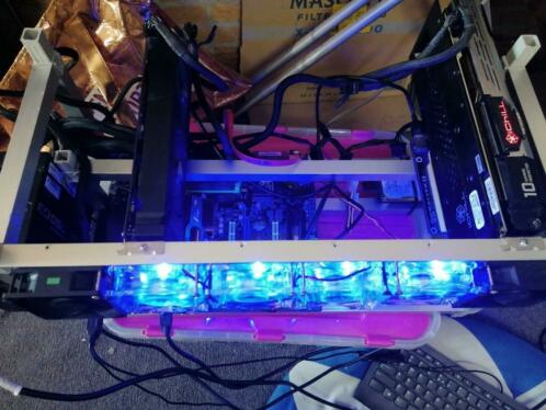 Zuinige stille Miner Mining Rig aluminium Ethereum, Ergo Rvn