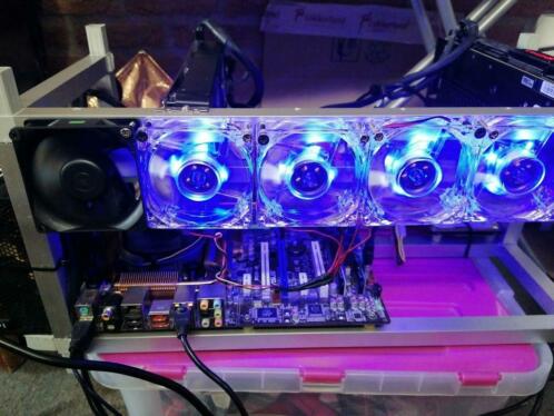Zuinige stille Miner Mining Rig aluminium Ethereum, Ergo Rvn