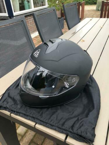 Zwart motorpak en helm (als nieuw)