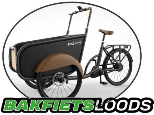 ZWART Soci.bike bakfiets middenmotor NIEUW compact,veilig