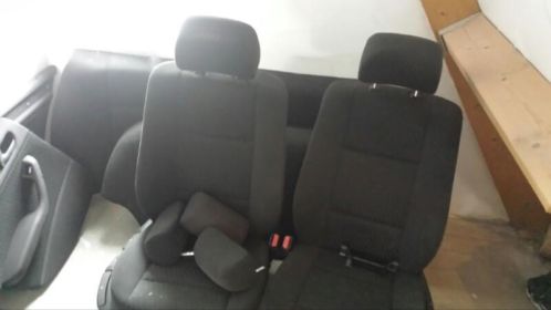 zwart stoffen interieur bmw e46 sedan