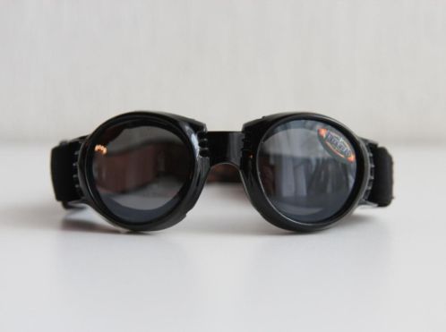 Zwarte goggles motorbril bril fietsbril skibril zonnebril