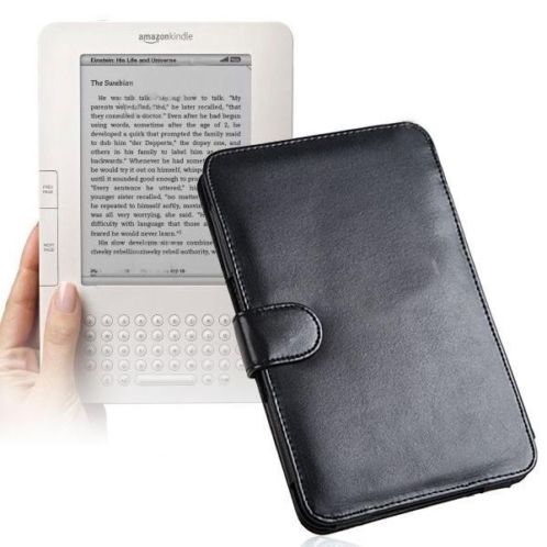 Zwarte Hoes E-Reader Kindle 3, 3G Case