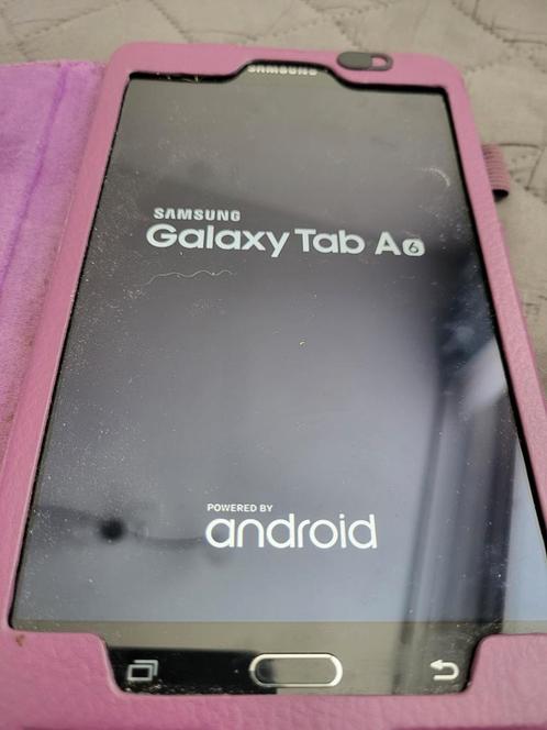 Zwarte Samsung tablet A6 met hoes