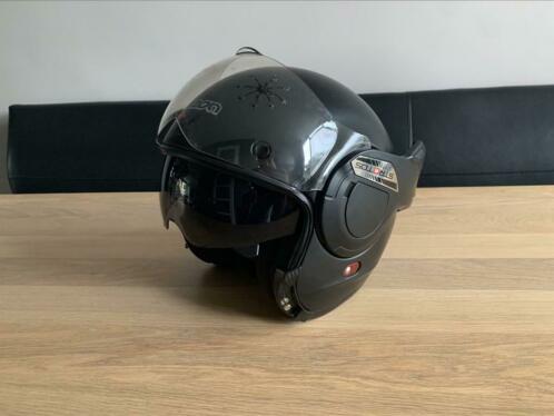 Zwarte Stratos motorscooter helm
