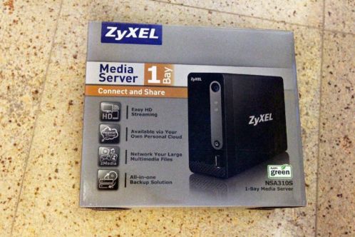 ZyXEL NSA310S 1-Bay Media Server NAS - VOLLEDIG NIEUW