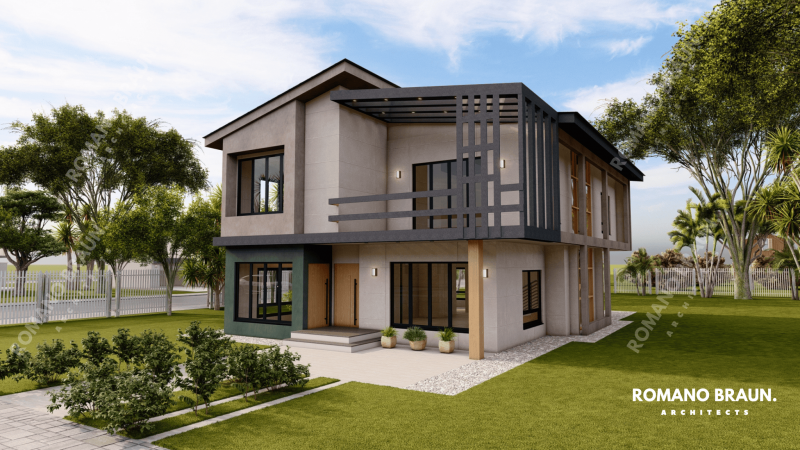 Double Story House Plan – Modern Guyana House Plans