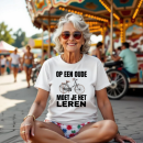 Op een oude fiets moet je het leren